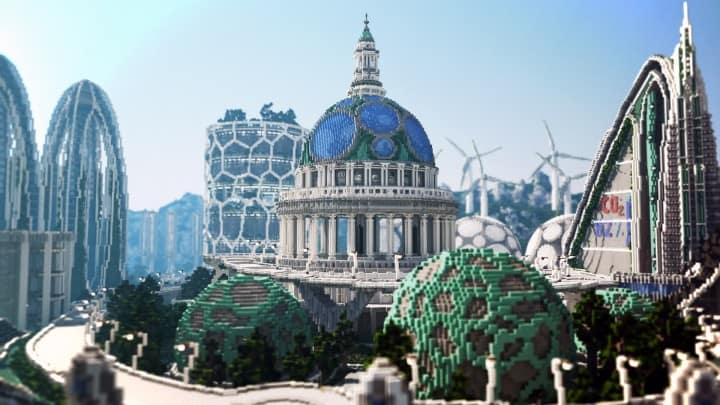 Climate Hope City Minecraft building ideas download amazing crazy dome 2