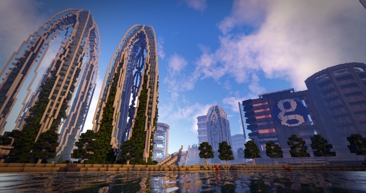 Climate Hope City Minecraft building ideas download amazing crazy dome 8