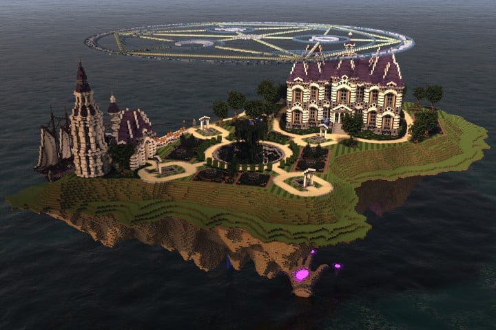 Le Château des Cieux amazing minecraft build floating house mansion fantacy 4