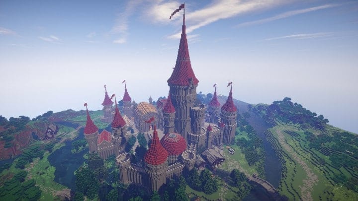 Tshara’s Fantasy castle minecraft building ideas download amazing huge 3