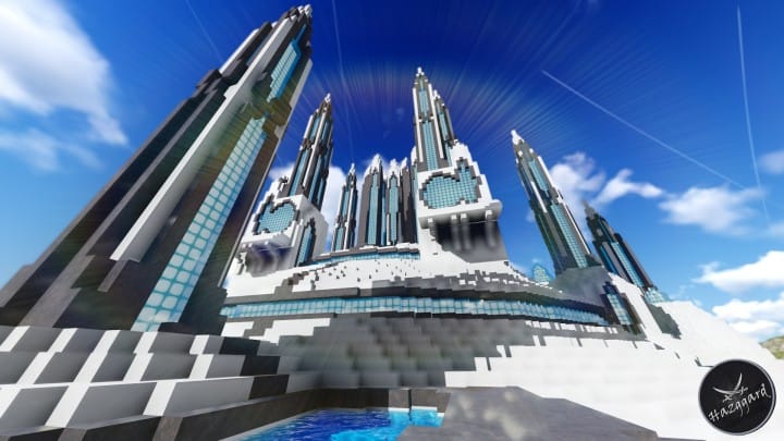 Futuristic Palace V2 minecraft building ideas download sea water tower amazing 7