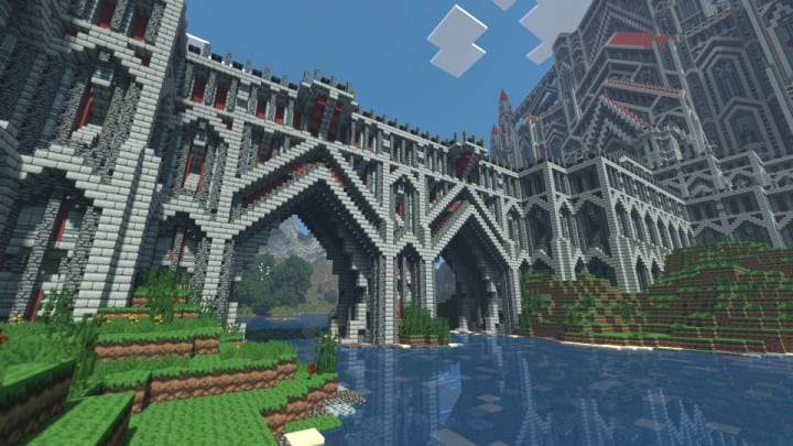castle of red minecraft building ideas download massive huge amazing bridge 3