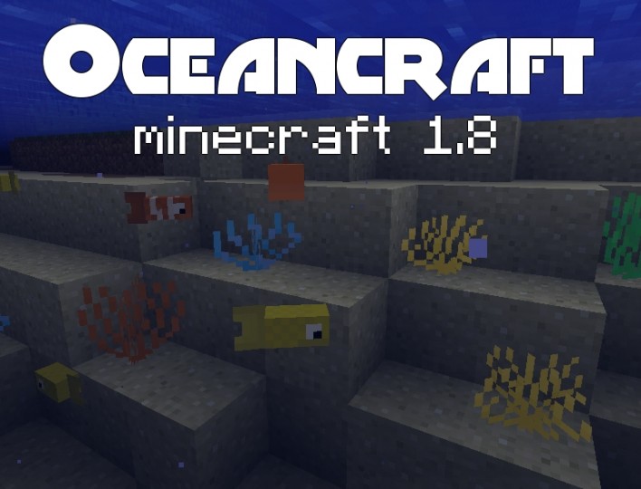 1.8 Oceancraft mod fish crabs, whales, sharks and more minecraft building ideas inspiration tool plugin