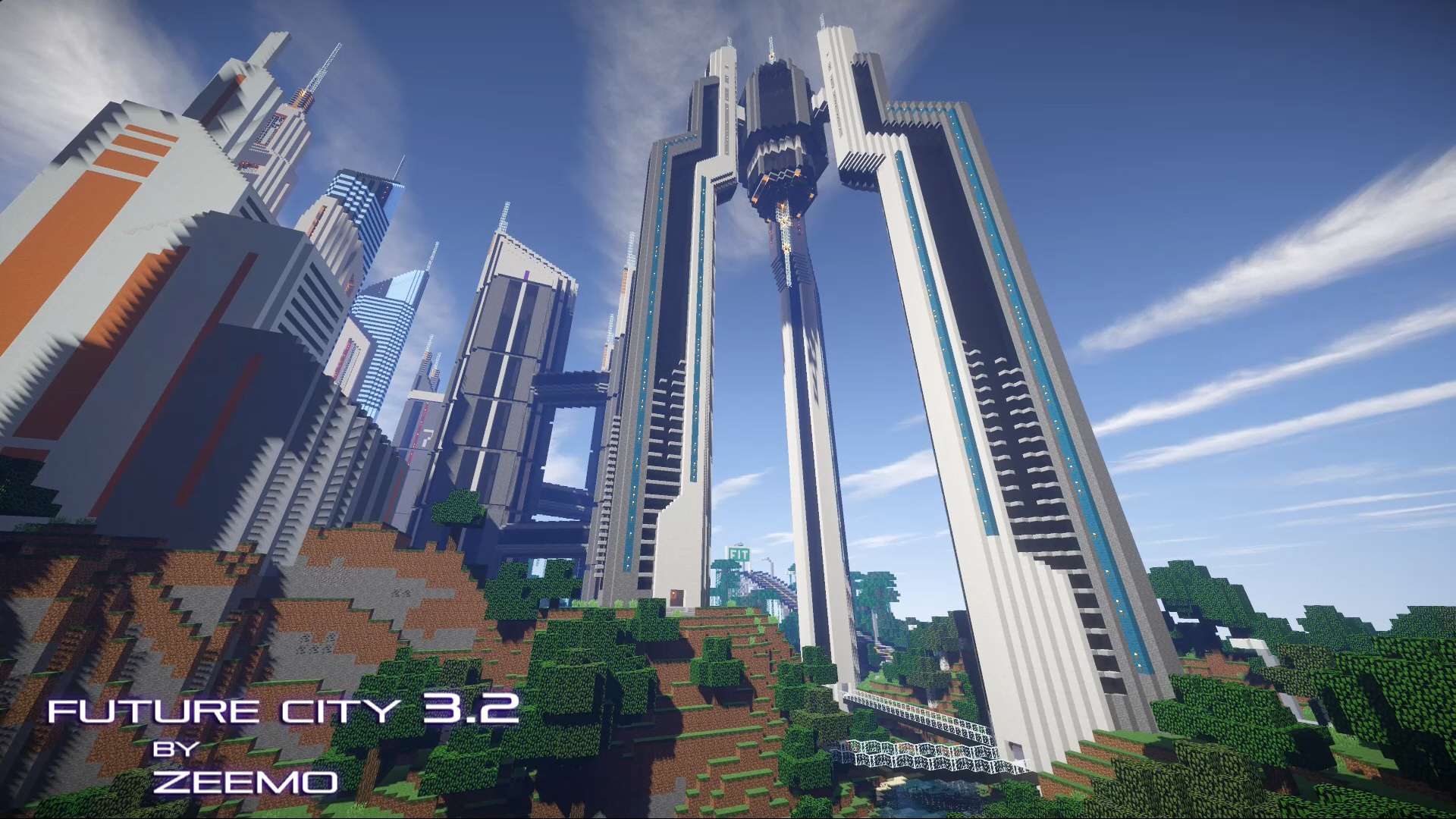 Minecraft cyberpunk skyscraper фото 28