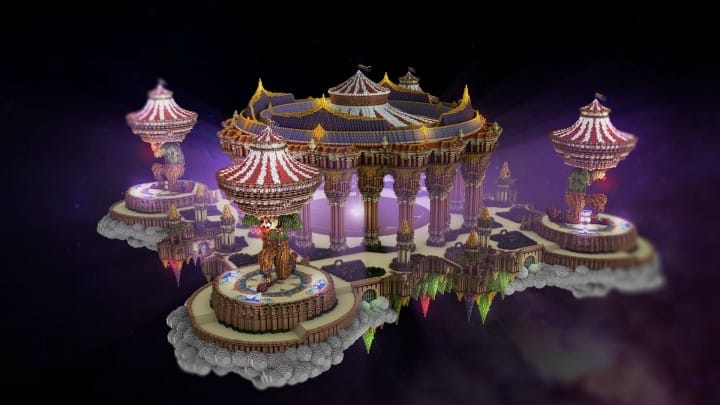 Tralfamador’s Amazing Floating Circus minecraft building ideas download save crazy huge 5