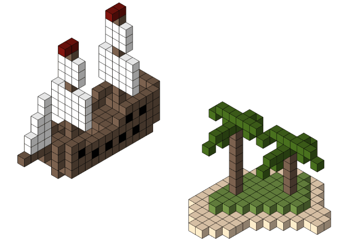 Minecraft Pixel Art blocks