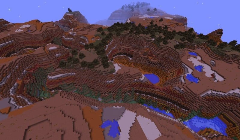 Beautiful Mesa Forest minecraft world seed 1.8.3