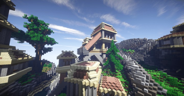 Heatvale Minecraft building ideas inspiration mountains temple fantacy 8