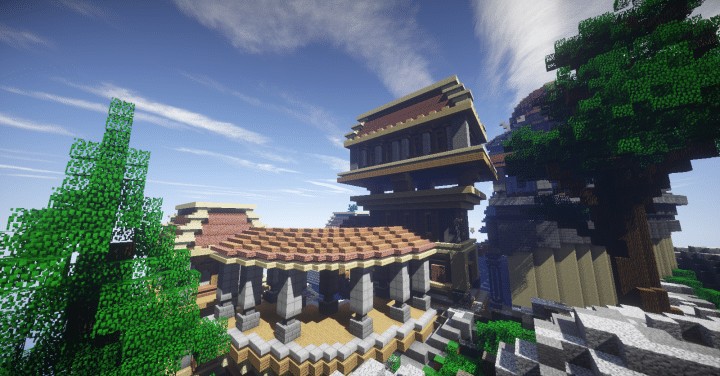 Heatvale Minecraft building ideas inspiration mountains temple fantacy 9