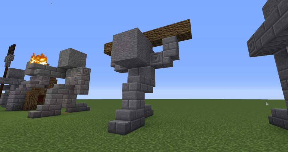 02 - Minecraft small statues for worlds easy to build
