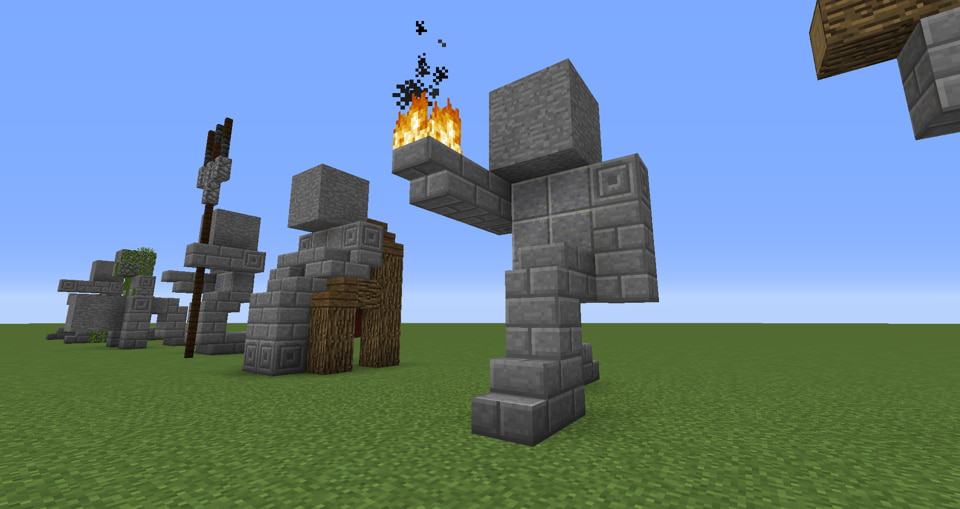 03 - Minecraft small statues for worlds easy to build