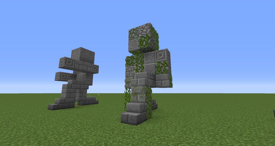 07 - Minecraft small statues for worlds easy to build