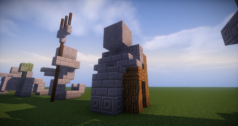 12 - Minecraft small statues for worlds easy to build