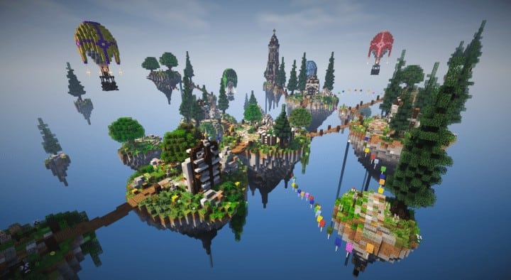 Spawn / Hub Glorious Downfall – Minecraft Building Inc