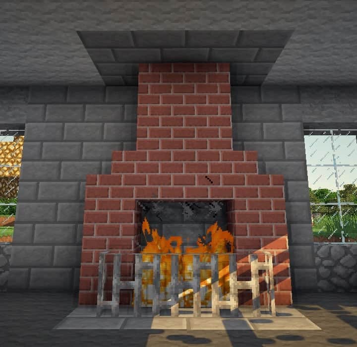 9 Fireplace Ideas Minecraft Building Inc   Brick Fireplace Minecraft Building Ideas Interior Home Warmth Basic Old Style 