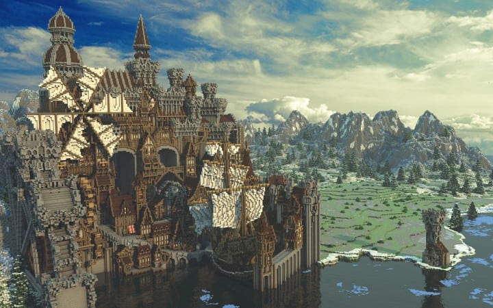 Conderial  Steampunk City Amazing Minecraft building ideas download save old worldpainter worldedit 2