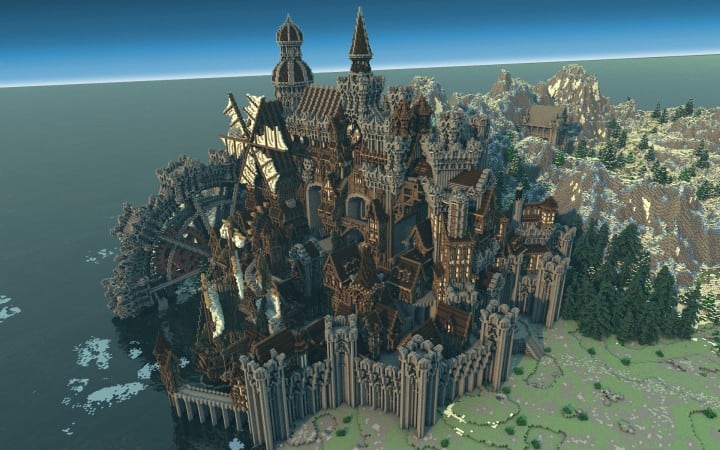 Conderial  Steampunk City Amazing Minecraft building ideas download save old worldpainter worldedit 3