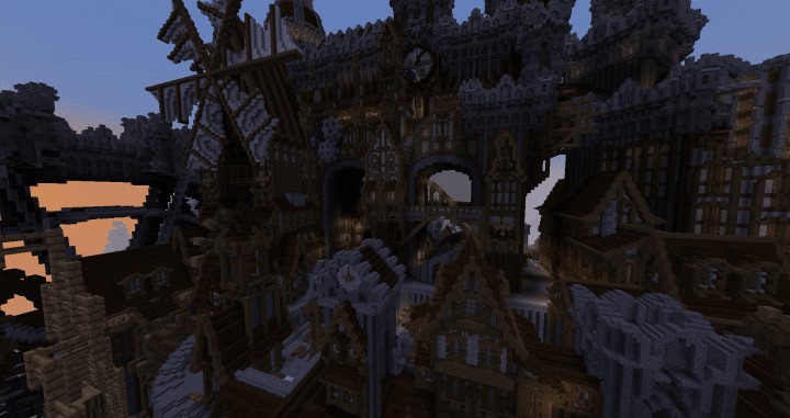 Conderial  Steampunk City Amazing Minecraft building ideas download save old worldpainter worldedit 6