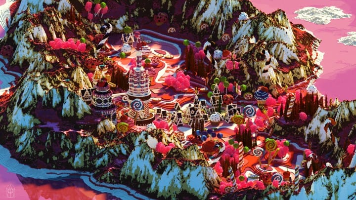 L'ilot de Langerhans - Fallen Kingdom map candyland amazing minecraft building ideas download save mountains castle
