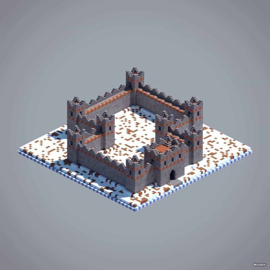 minecraft fancy castle walls