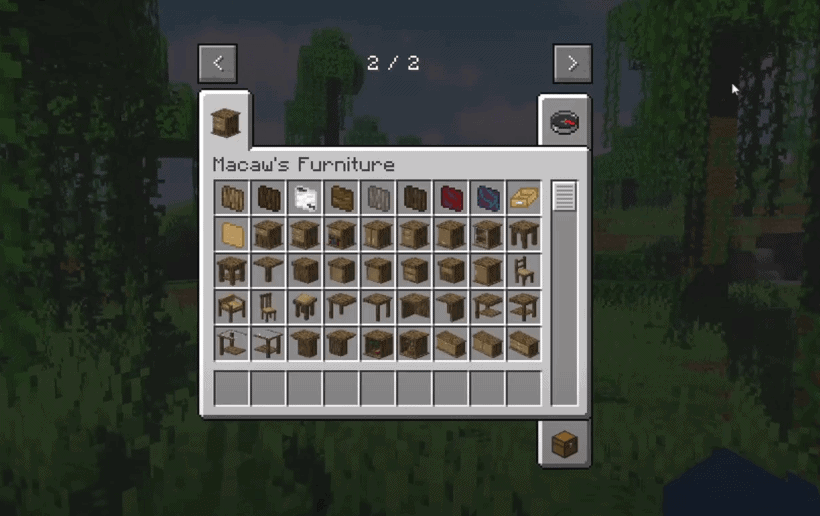 What is in the Furniture Mod
