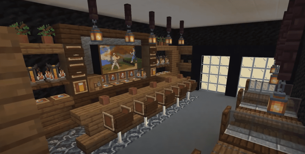 how to build a bar in minecraft