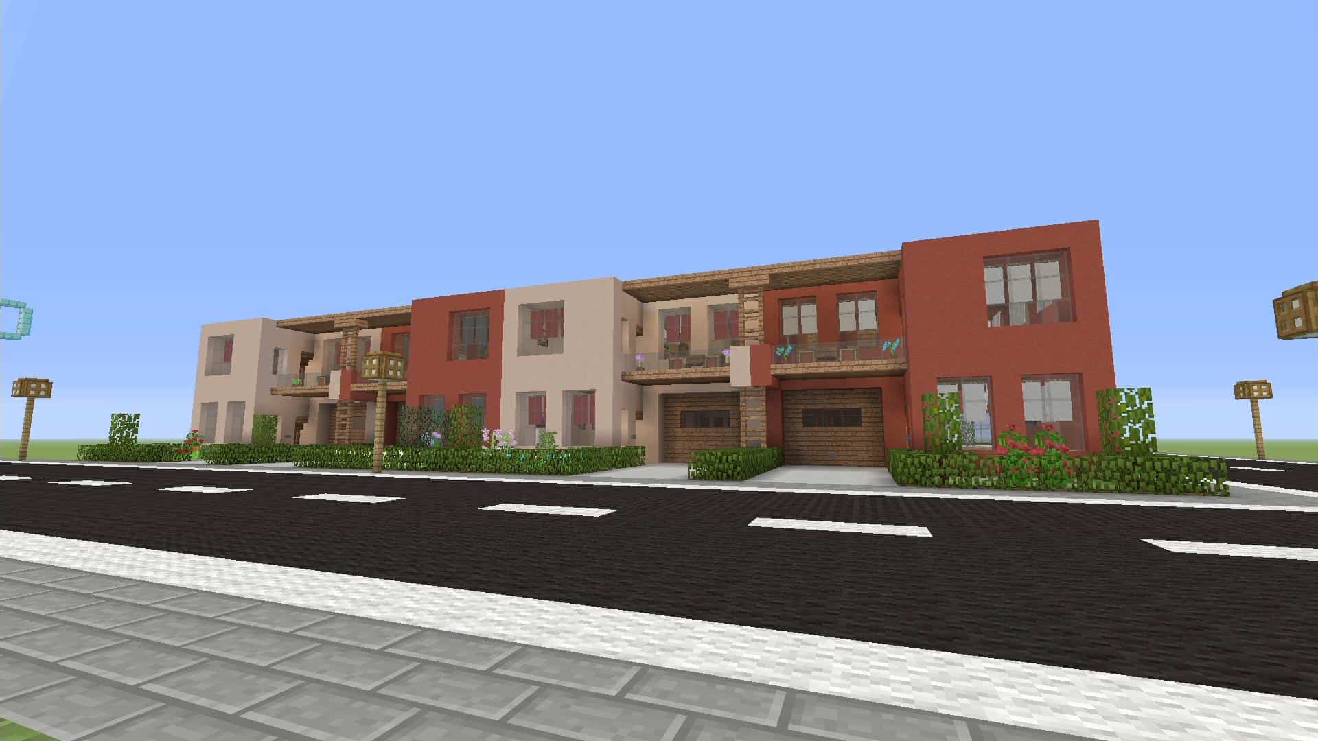 Minecraft: How to make Row Houses xbox one – Minecraft 