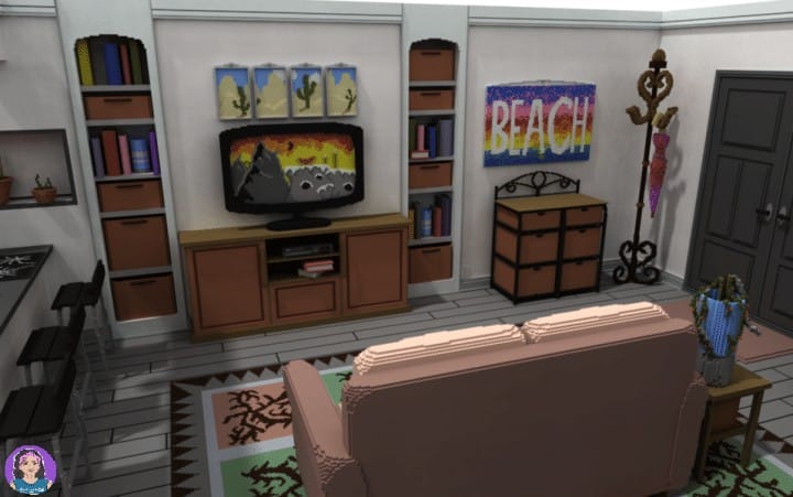 minecraft living room tv