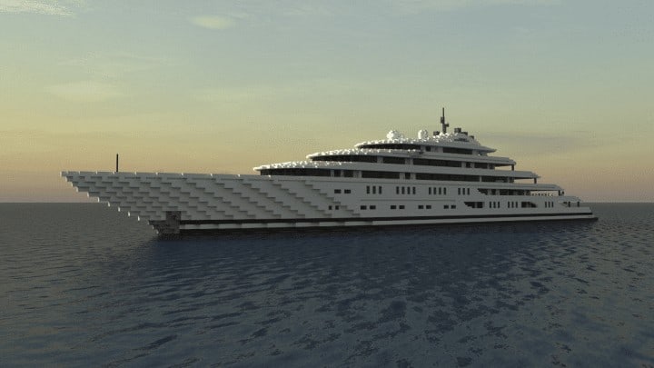 how to build a mega yacht in minecraft