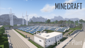 Minecraft Solar Power Plant and Wind Turbines Build Amazing Complete